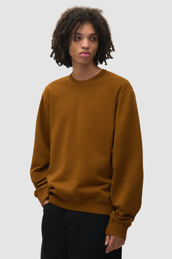 Tricolor Serial Crewneck - Brown