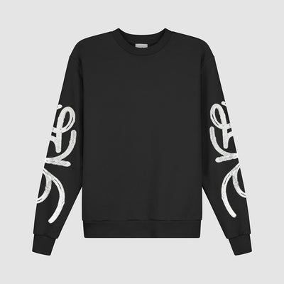 Swirl Crewneck - Black