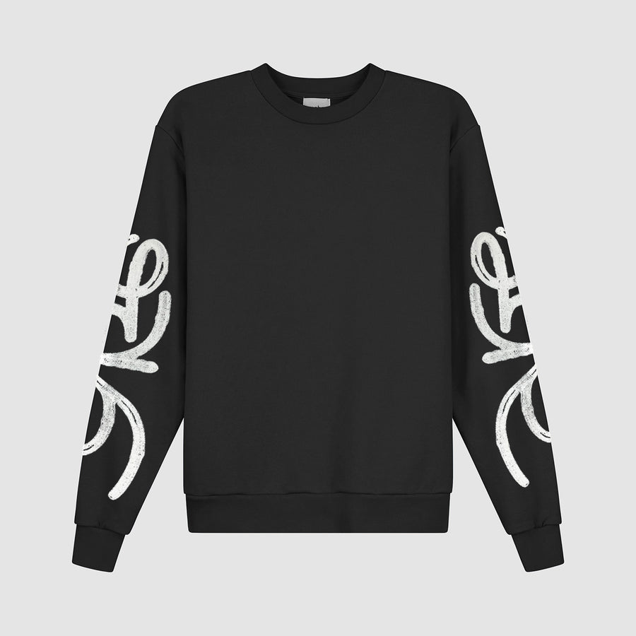 Swirl Crewneck - Black