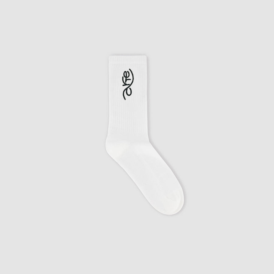 Swirl Uniform Socks - White