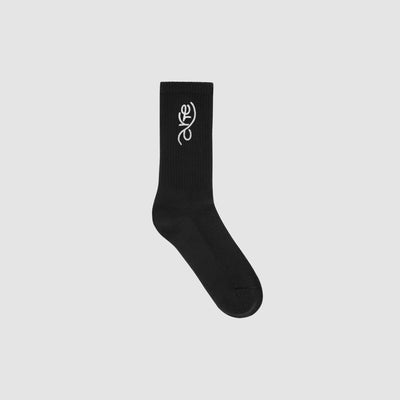 Swirl Uniform Socks - Black