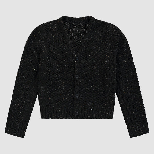 Speckle Cable Knit Cardigan