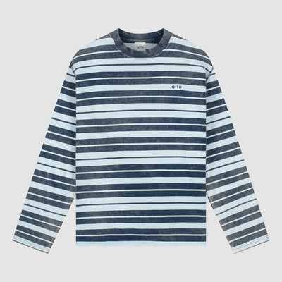 Sunfade Striped Longsleeve - Navy/Light Blue