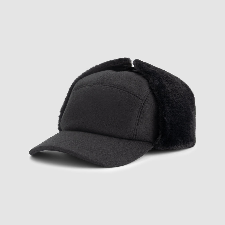 Sherpa Hunter Cap - Black