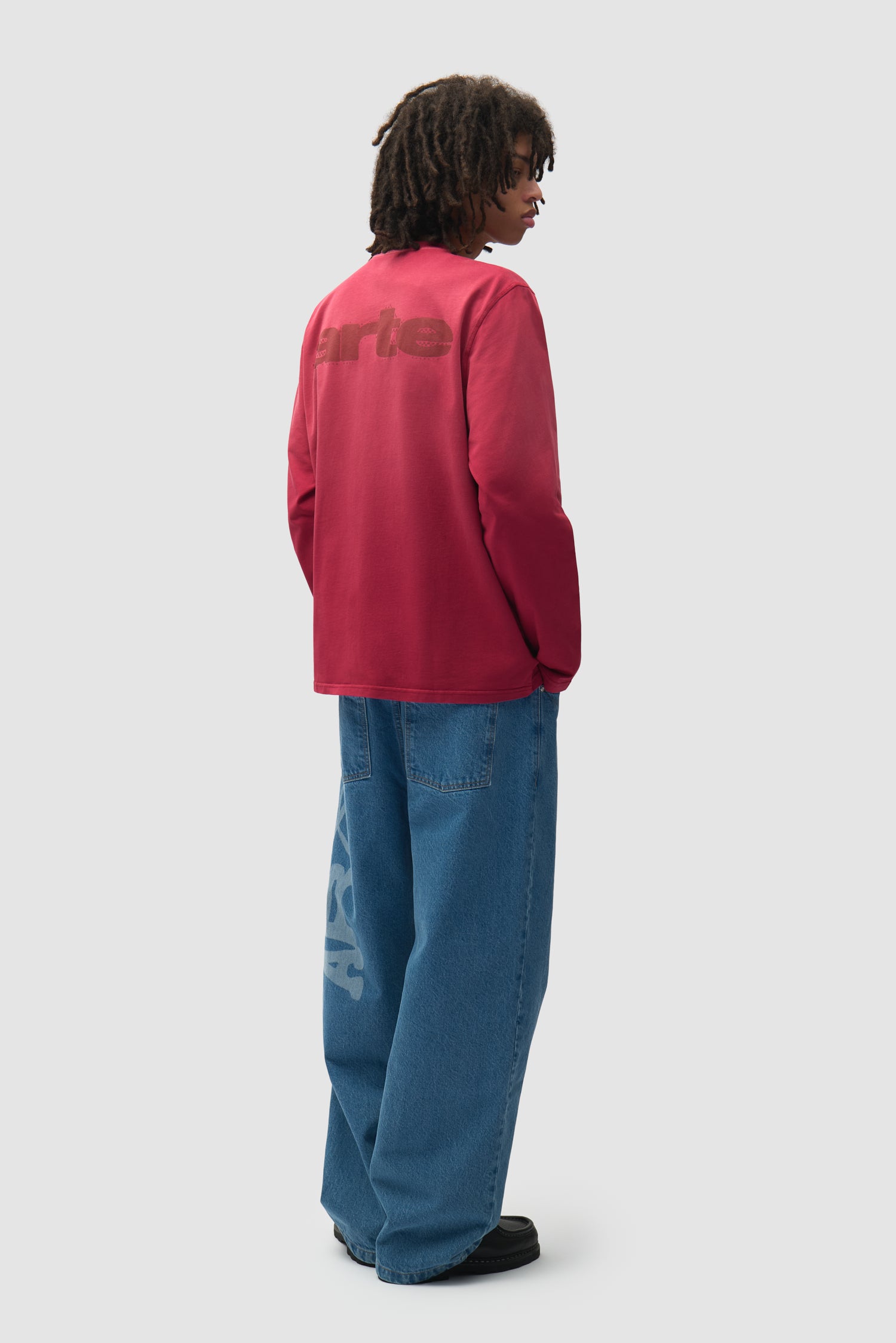 Stencil Uniform Denim Pants - Denim Bleach – Arte Antwerp