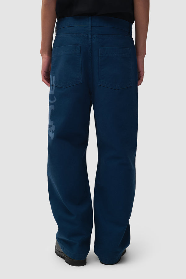 Stencil Uniform Denim Pants - Navy