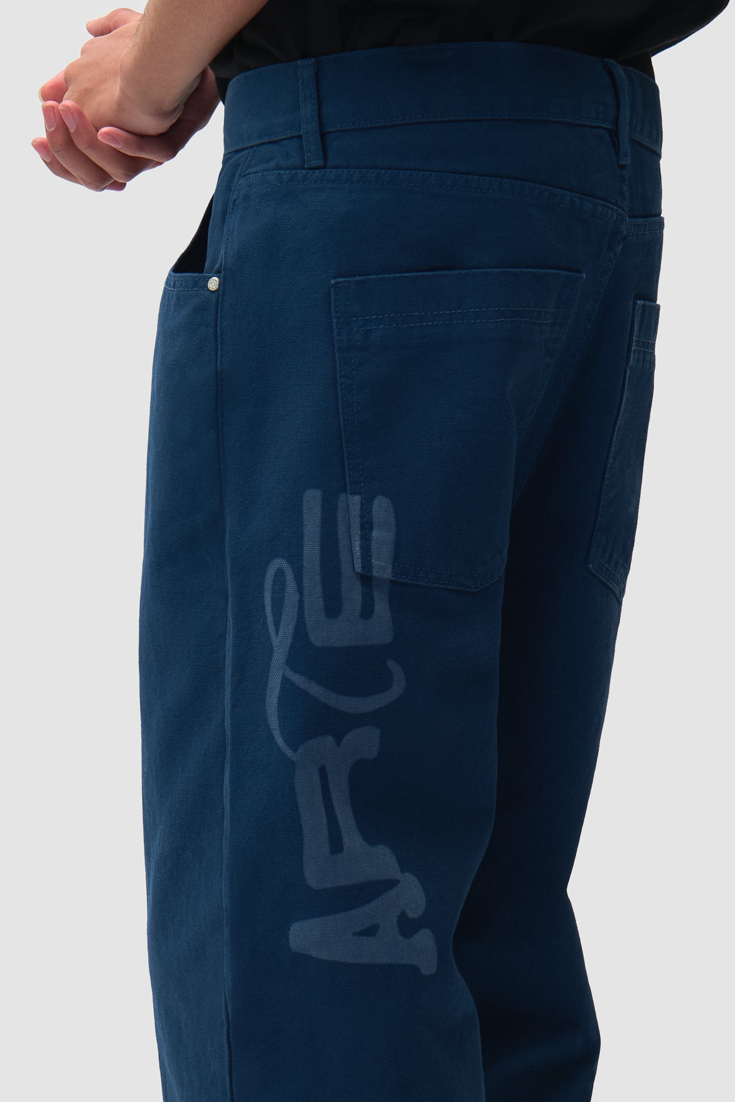 Stencil Uniform Denim Pants - Navy – Arte Antwerp