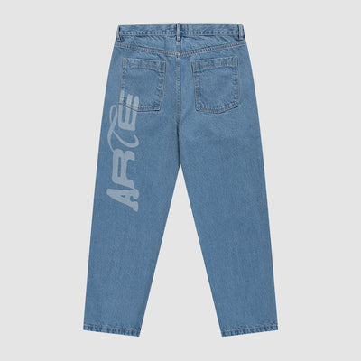 Stencil Uniform Denim Pants - Denim Bleach
