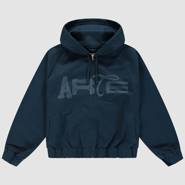 Stencil Canvas Hooded Jacket