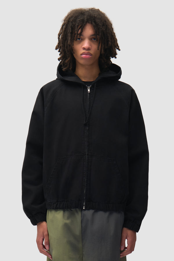 Canvas Hooded Jacket - Black