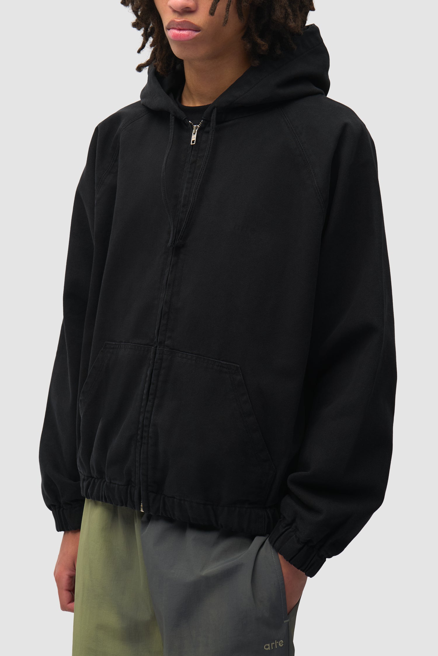 Canvas Hooded Jacket - Black – Arte Antwerp