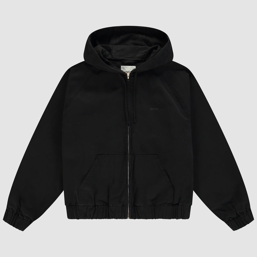 Canvas Hooded Jacket - Black