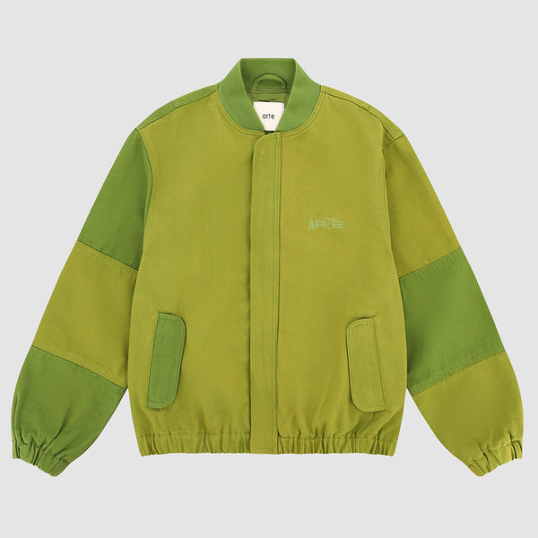 Canvas Panel Bomber Jacket