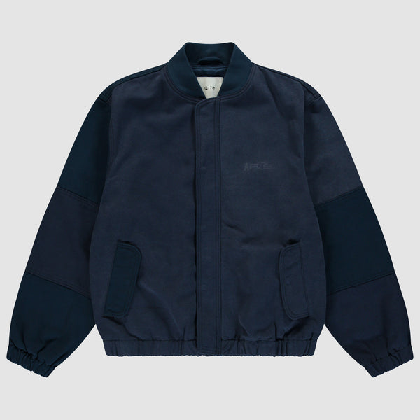Canvas Panel Bomber Jacket