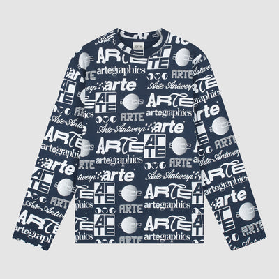 Polygraphic Longsleeve - Navy/White