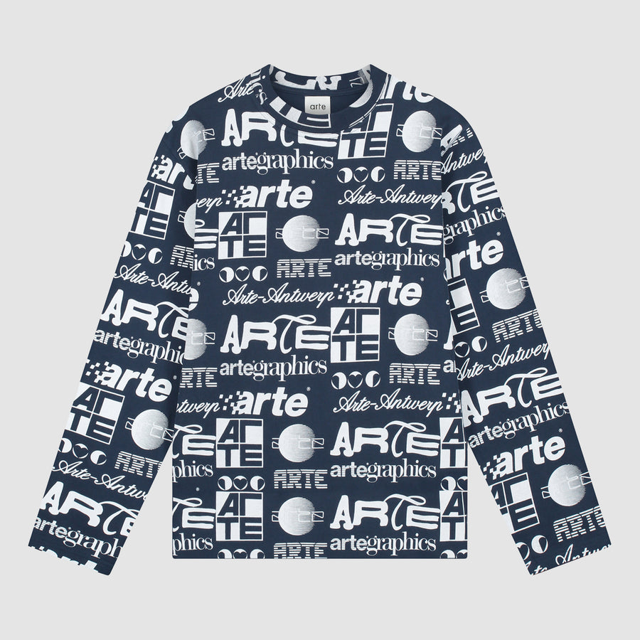 Polygraphic Longsleeve - Navy/White