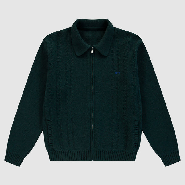 Cable Knit Zip Cardigan