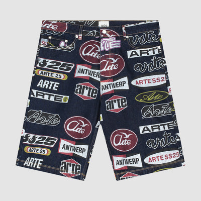 Allover Print Short - Dark Denim