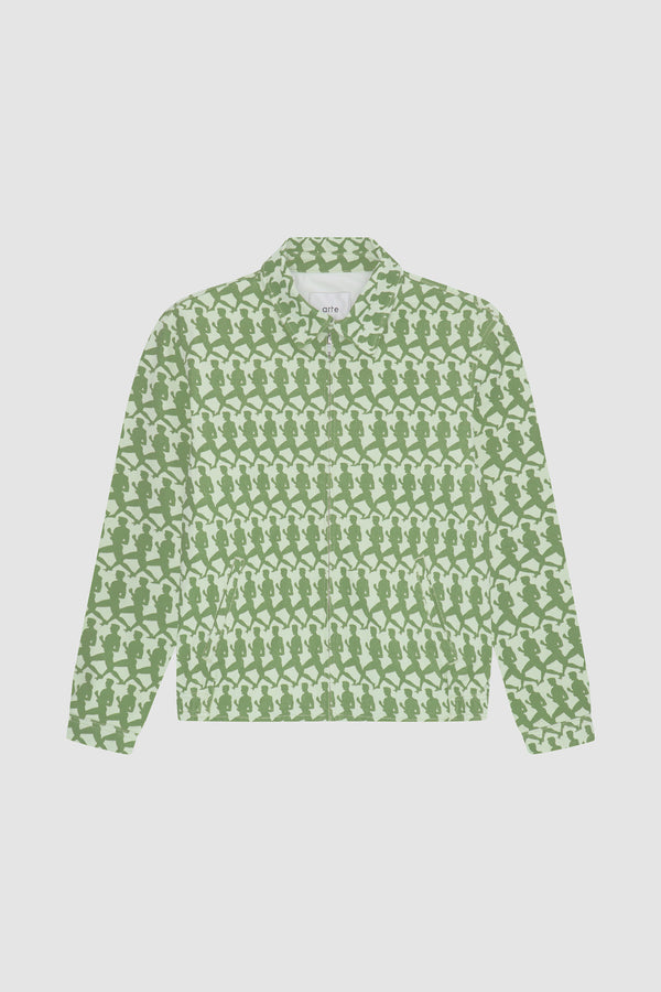 Jones Allover Jacket in Green, front view