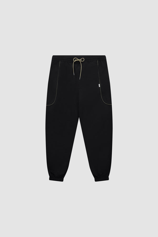 Jordan SS24 Pants in Black/Green, front view