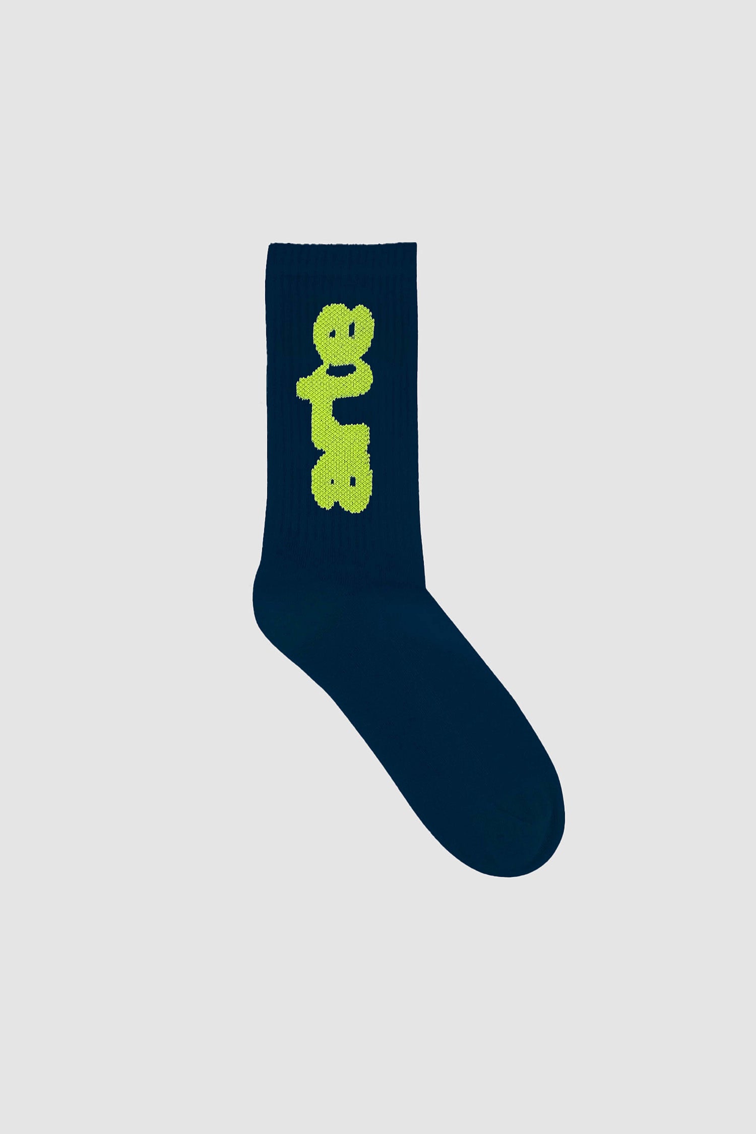 Blurred Vertical Socks - Navy