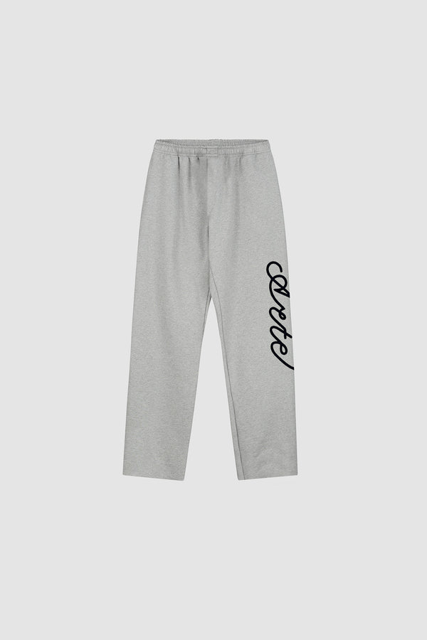Script Logo Pants - Grey - Arte Antwerp, front view