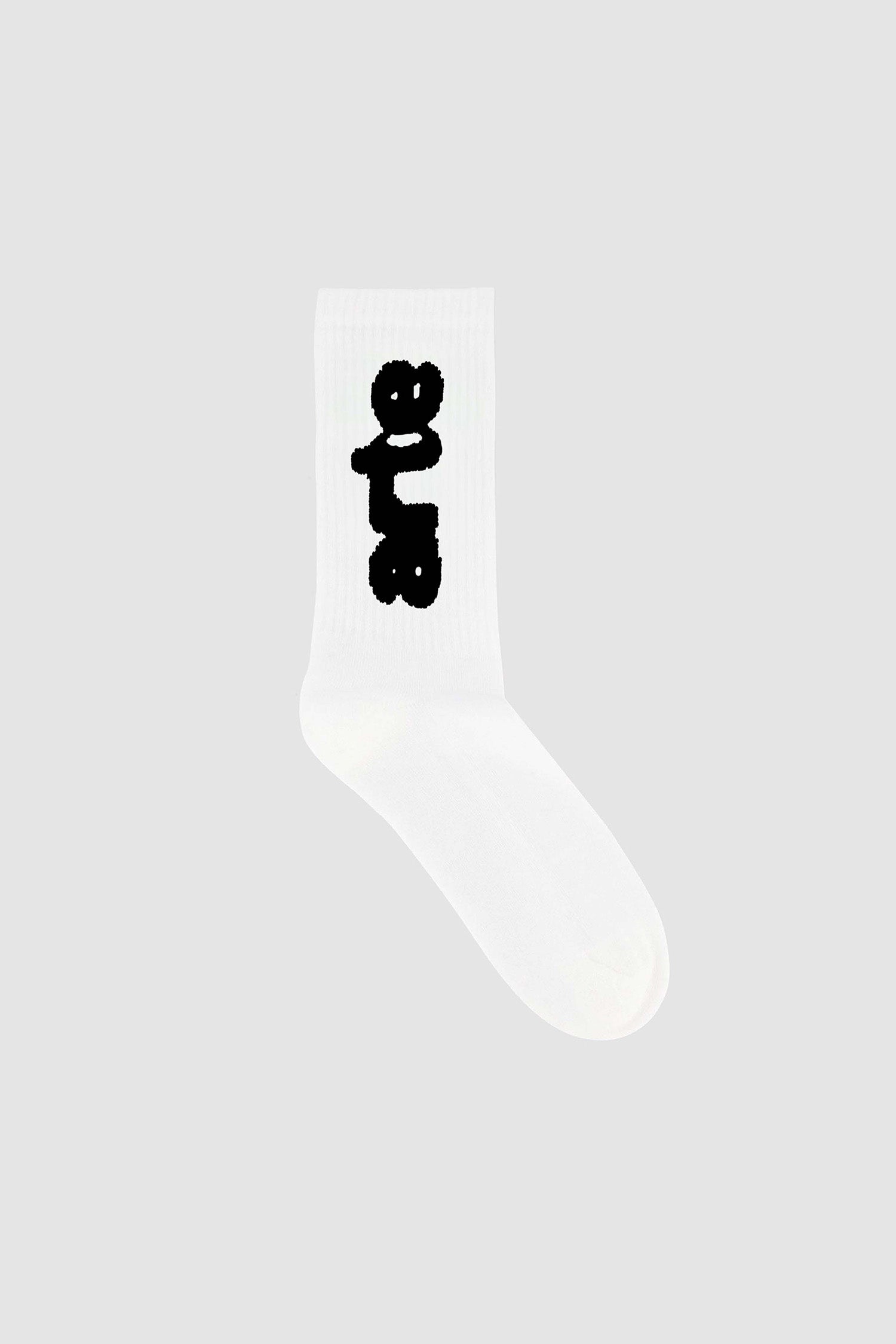 Chaussettes verticales floues - blanches