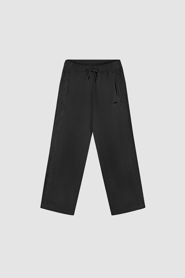 Flower Tape Pants in Black, front view