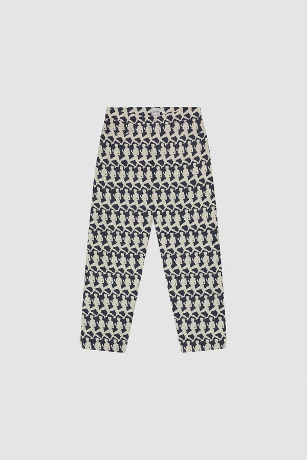 Jones Allover Pants in Navy/Cream, front view