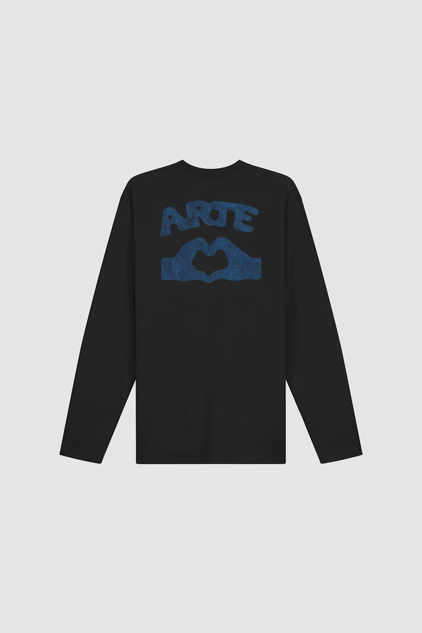 Diels Longsleeve in Black, Front view