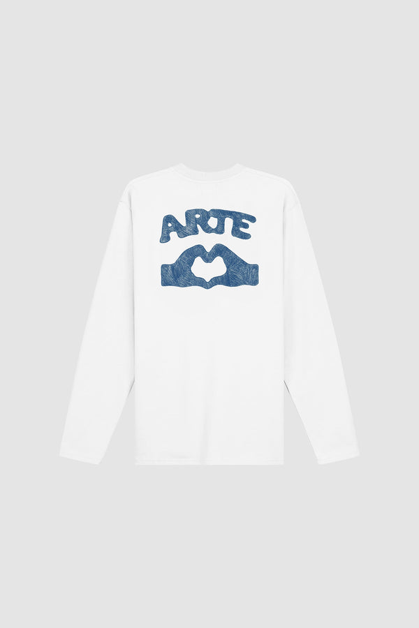 Diels Longsleeve in White, Front view