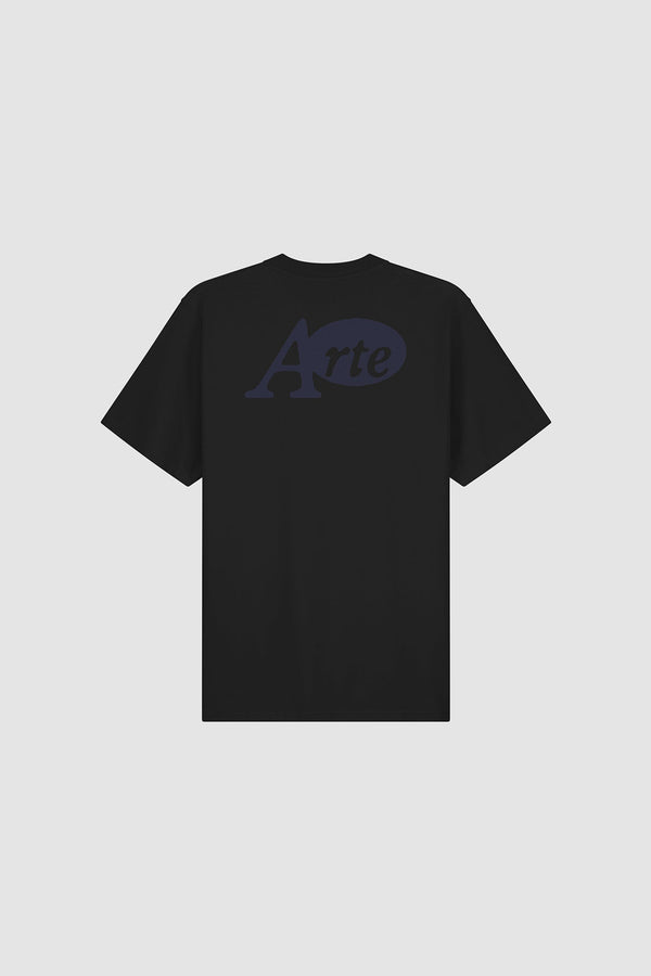 Sticker T-shirt in Black, Front view