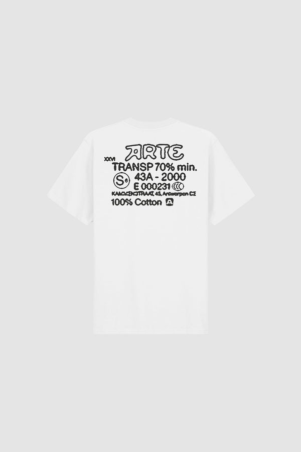 Serial Stamp T-shirt in White, Front view