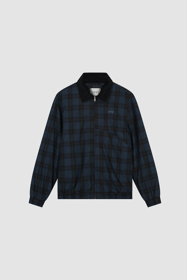 Arc Plaid Jacket in Allover Print, Front view