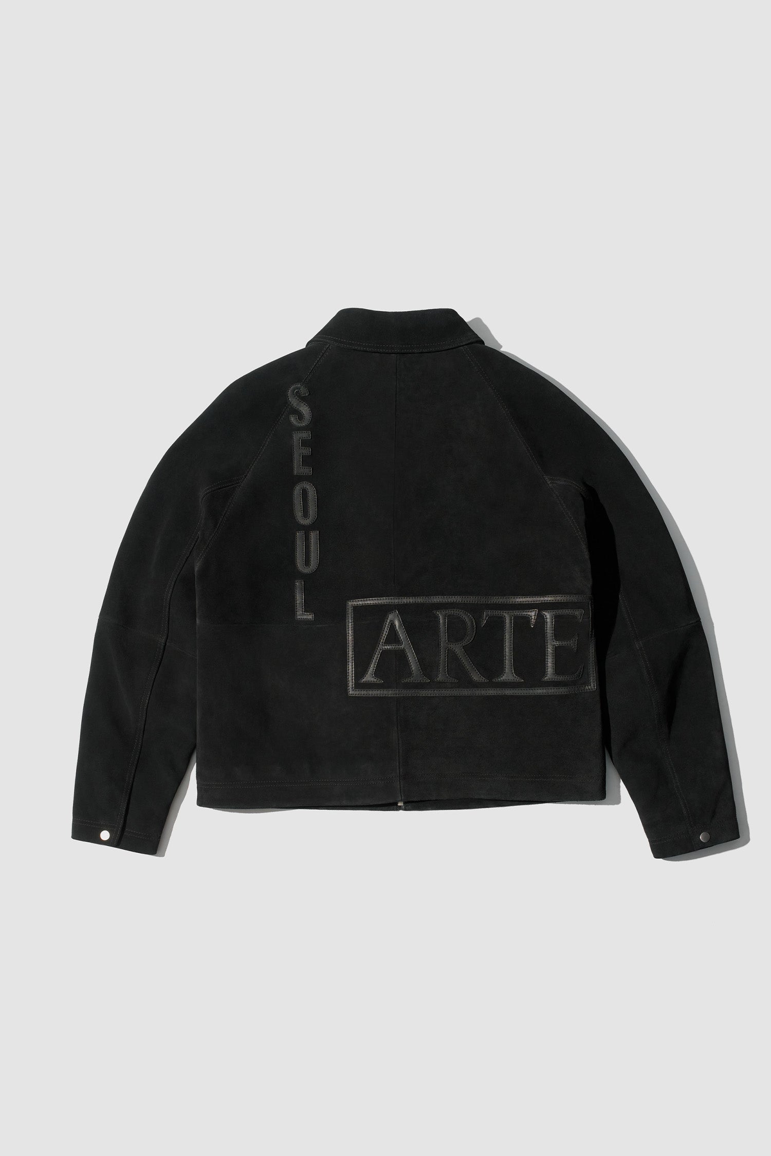 Veste à empiècements en cuir - Noir