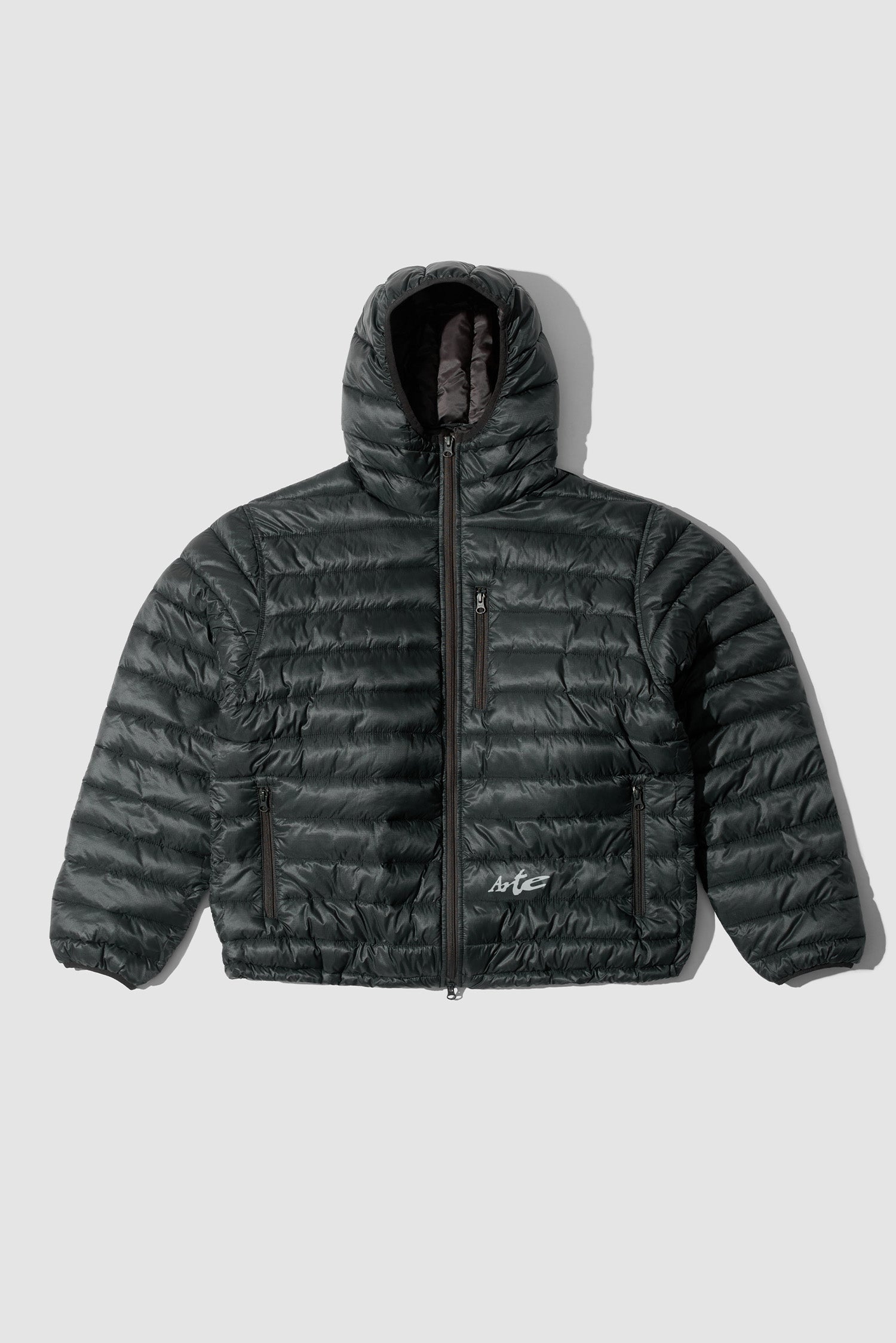 Doudoune légère noire, vue de face