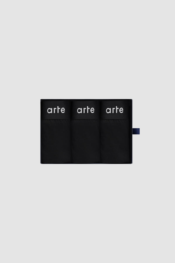 3-Pack Boxer Briefs in Black, open box