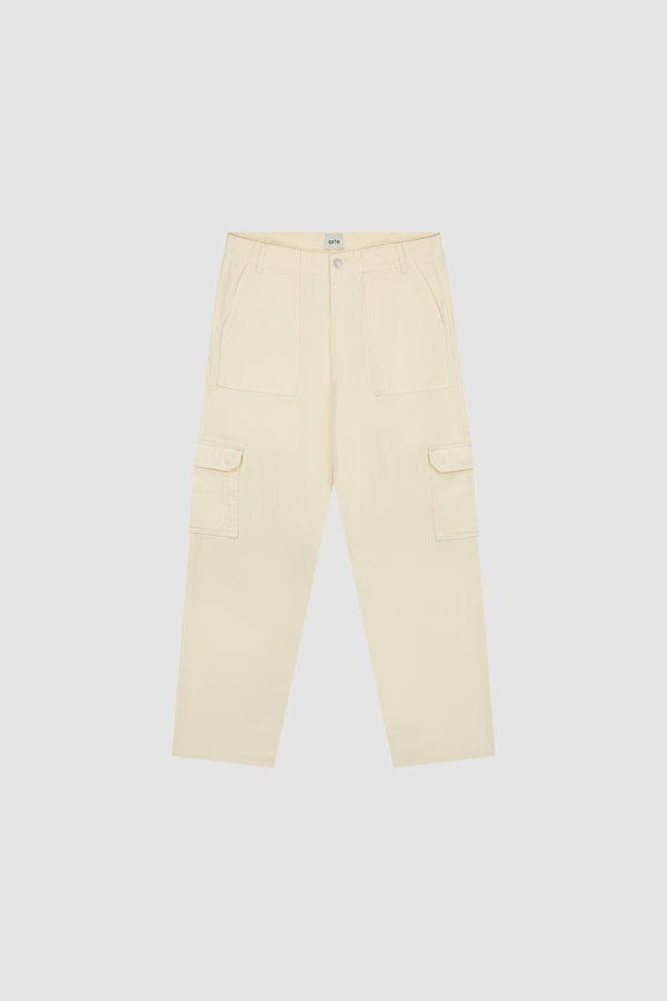 Cargo Pants in Cream, front view
