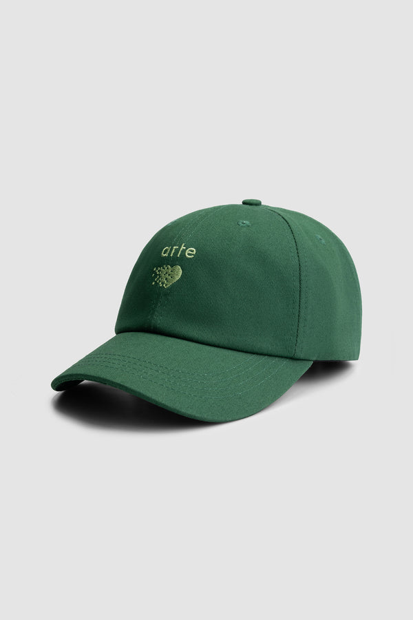 Cedric Pixel Heart Cap - Dark Green