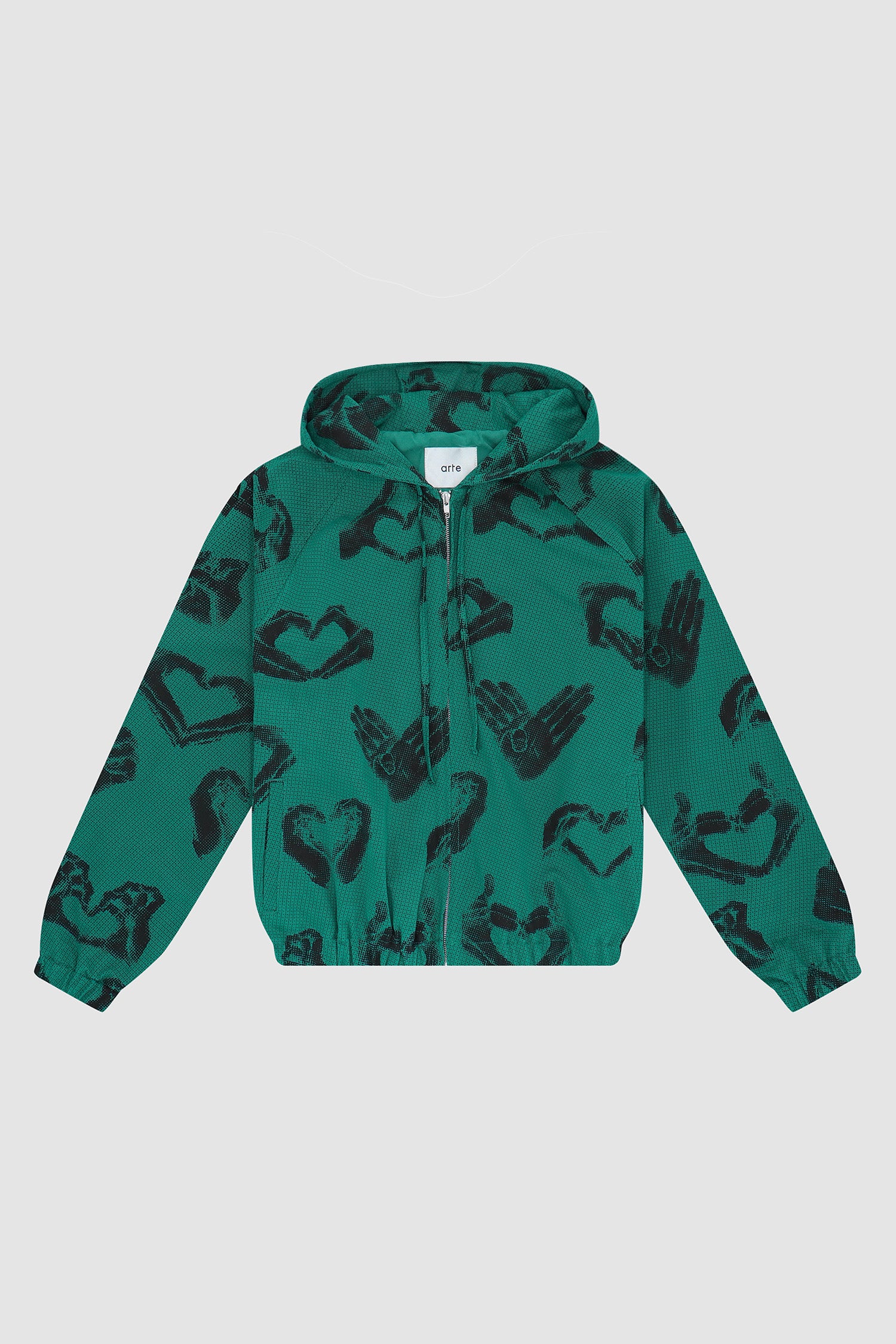 Hands Print Jacket - Green