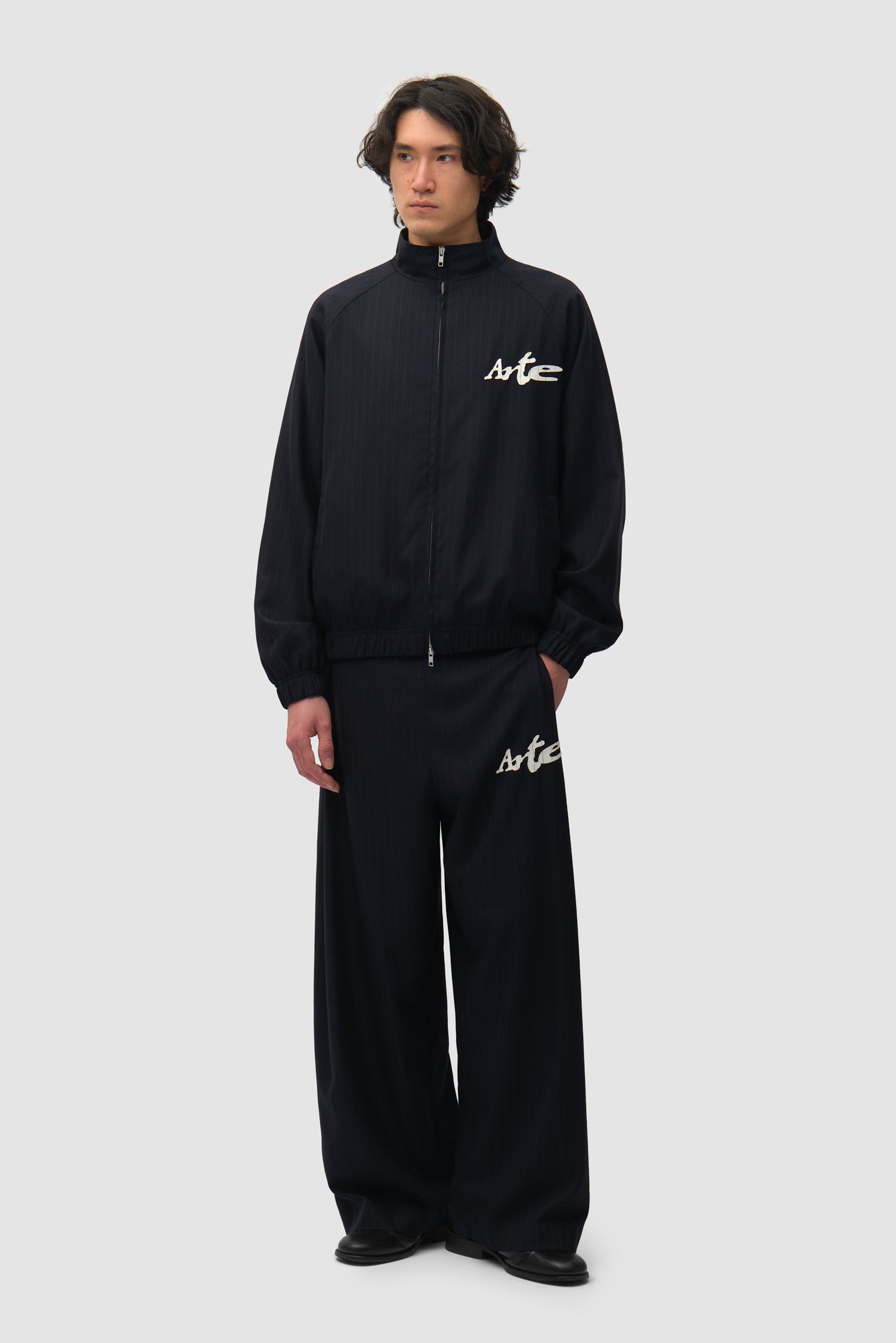 Veste de survêtement à fines rayures