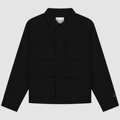 Veste en coton à poches 3D - Noir