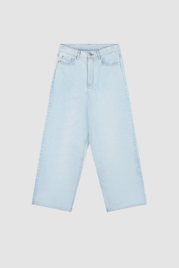 Denim Pants in Bleached Denim, front view
