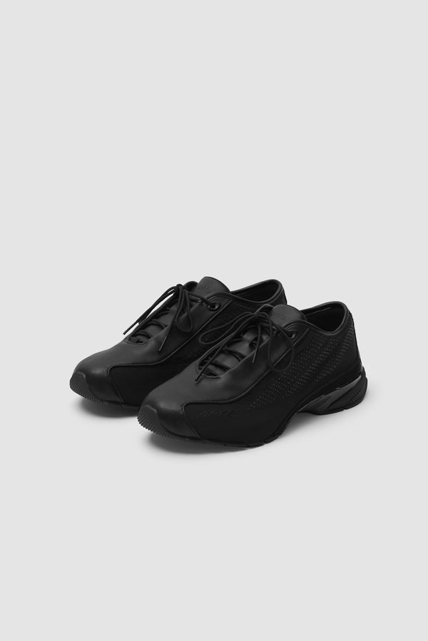 Arte for adidas F50 Crinkle Nylon in Black, three-quarter front view
