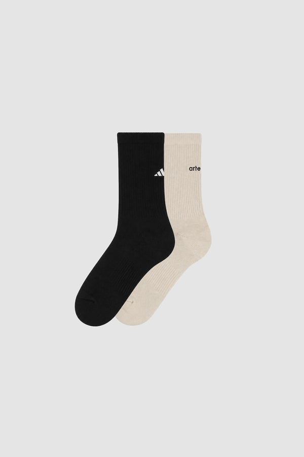 Arte for adidas Socks (two pairs) in Black/White, front view