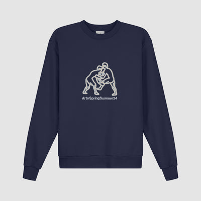Carlos Fighters Crewneck - Navy