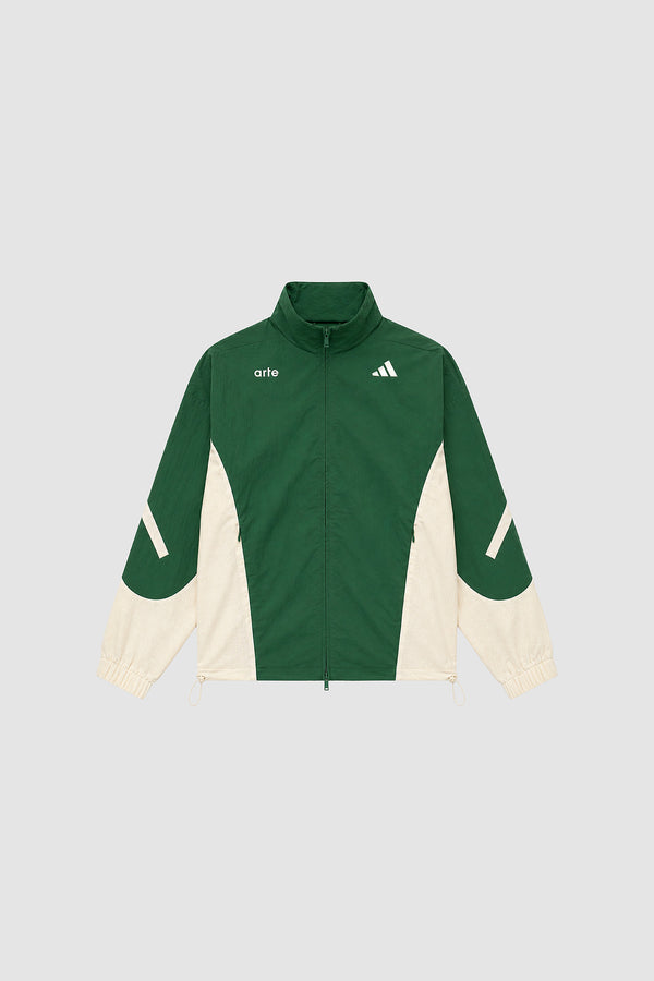 Arte for adidas Z.N.E. track top in Green/Cream, Front view