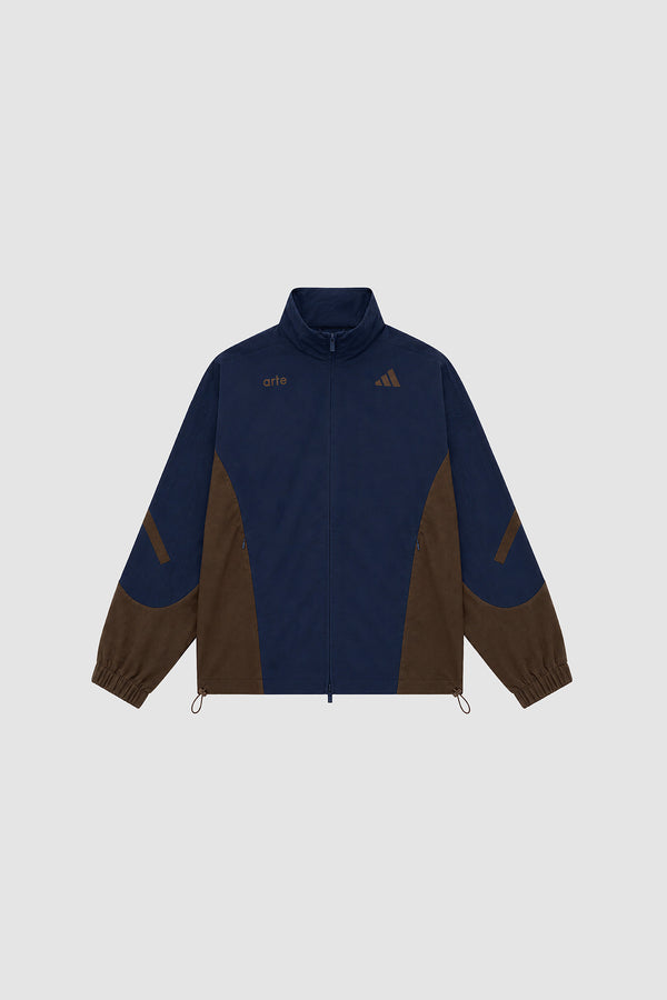 Arte for adidas Z.N.E. track top in Navy/Brown, Front view