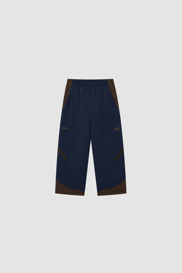 Arte for adidas Z.N.E. track pants in Navy/Brown, Front view