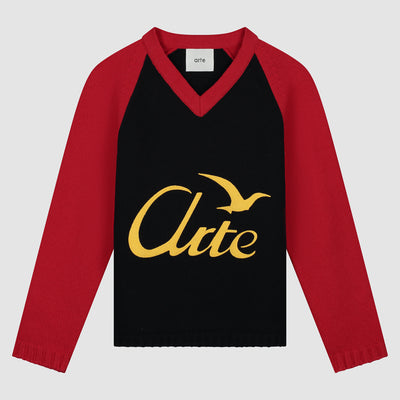 Knitted Longsleeve - Black/Red